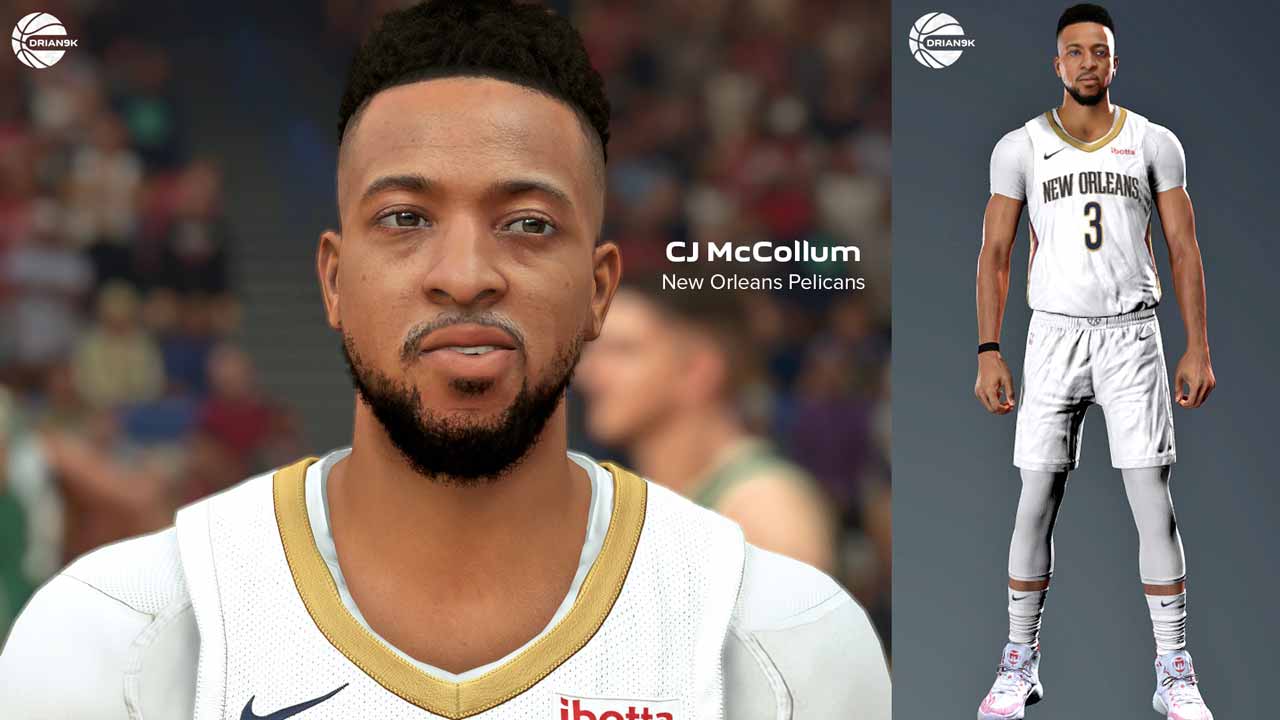 NBA 2K23 CJ McCollum Cyberface & Hairstyle Update