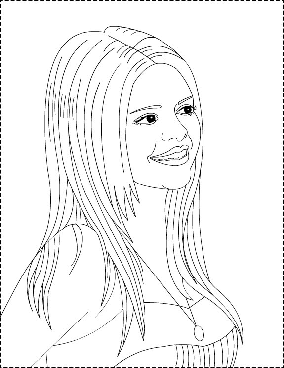 Download Selena Gomez para Colorir em 10 desenhos - Desenhos e Riscos