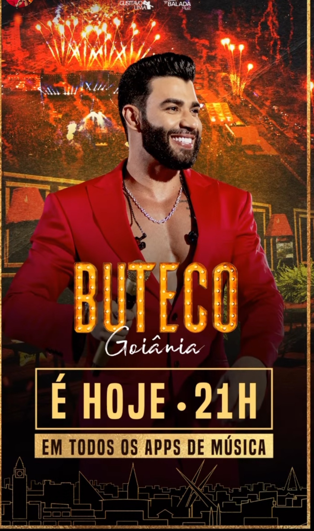 Gusttavo Lima apresenta sete músicas no EP ao vivo 'Buteco Goiânia