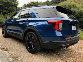 Rear 3/4 view of 2020 Ford Explorer ST 4WD