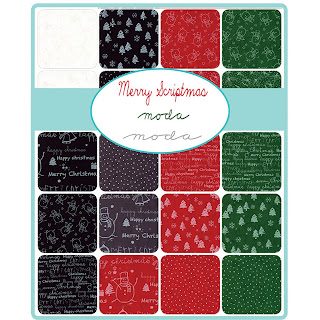 Moda Merry Scriptmas Fabric by Moda Fabrics