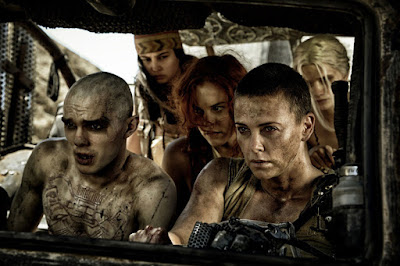 Nicholas Hoult, Charlize Theron, Riley Keough, Courtney Eaton, and Abbey Lee in Mad Max Fury Road