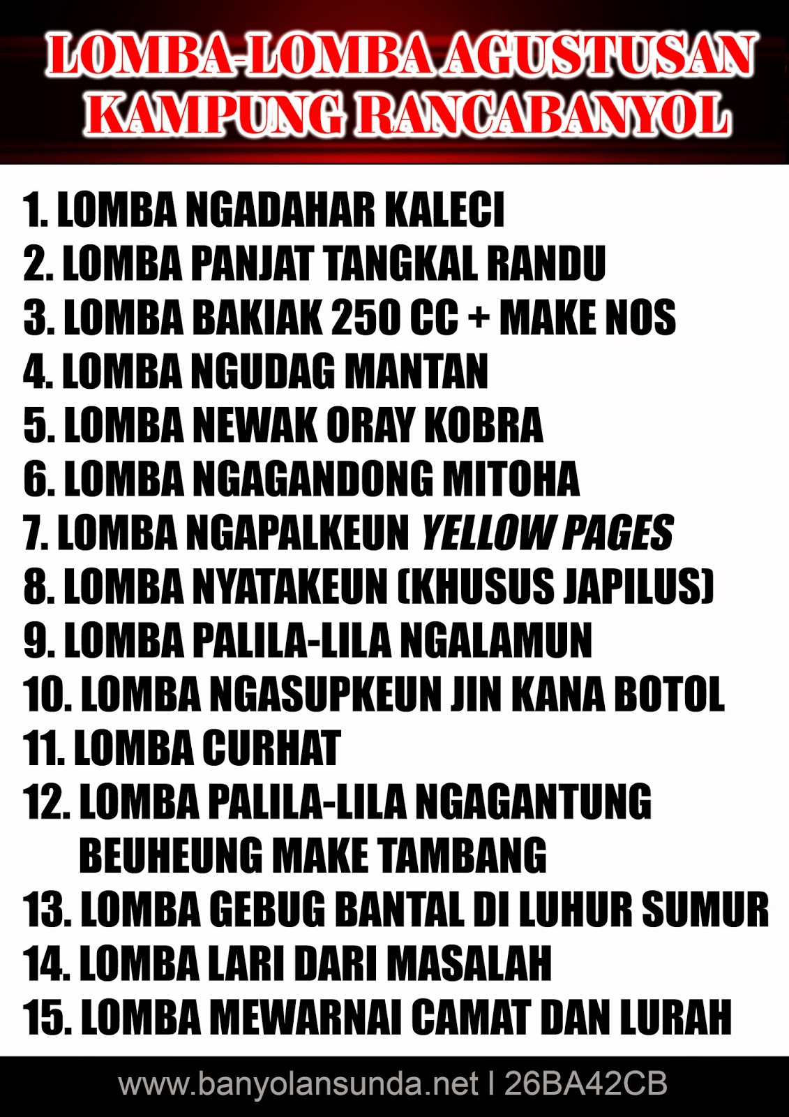 Kumpulan Dp Bbm Gokil Lomba Agustusan DP BBM Lucu