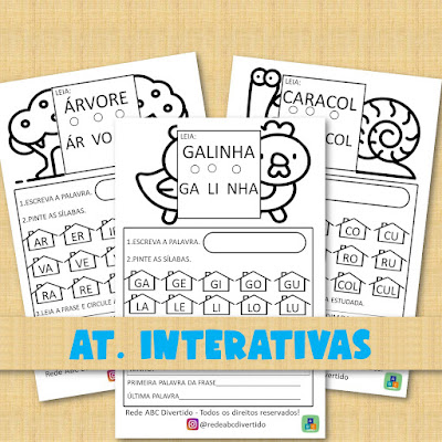 Atividades Interativas para trabalhar sílabas, frases e palavras