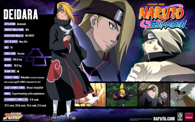 Deidara Naruto Shippuden anime hd wallpaper