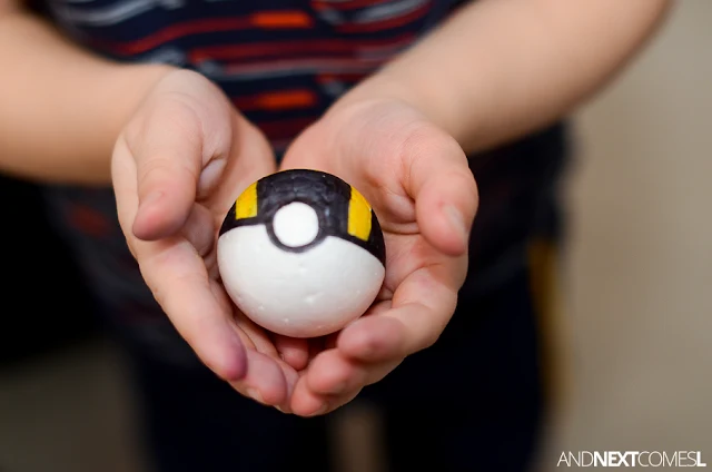 Homemade Pokeballs for kids from And Next Comes L