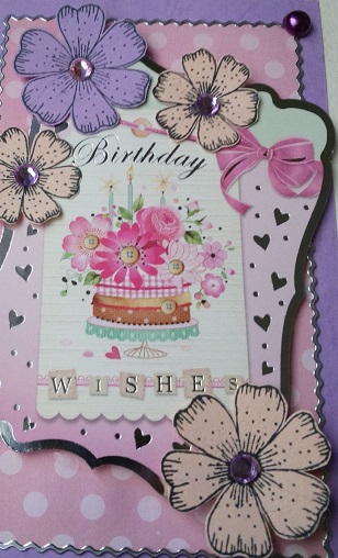 Pink Handmade Birthday Card