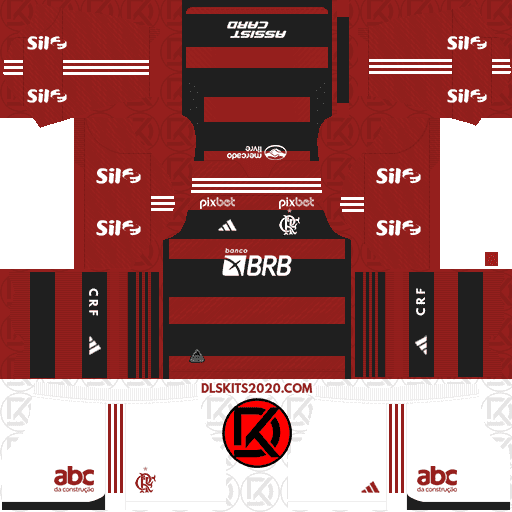 CR Flamengo DLS Kits 2023-2024 Adidas - Dream League Soccer All Kits Released (Home)