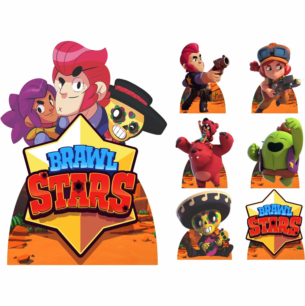 Topo De Bolo Brawl Stars Para Editar E Imprimir Gratis Festa Free - topper topo de bolo do brawl stars