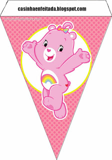 Banderines para Fiesta de Care Bears  para imprimir gratis.