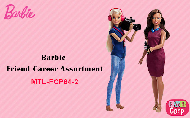 BarbieFriendCareerAssortment,MultiColor (NEWSANCHOR/CAMERAWOMAN) MTL-FCP64-2