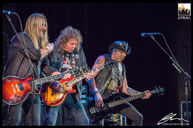 Y&T's John Nymann, Dave Meniketti, and Aaron Leigh (Photo: Ken McCain)