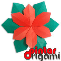Origami Bunga Poinsettia