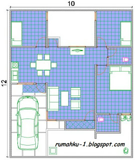 denah desain rumah minimalis