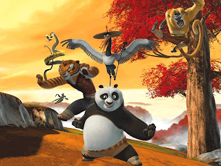 Po training in Kung Fu Panda