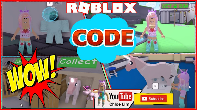 Roblox Vet Simulator Gameplay Code And Taking Care Of A Sick - roblox vet simulator gameplay code and taking care of a sick unicorn loud warning