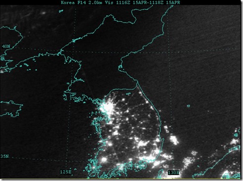 Korea at night