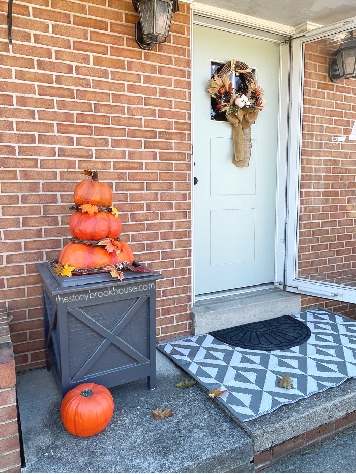 Pumpkins on the front porch