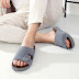 CORIFEI Men's Adjustable Wrap House Slide Slippers with Arch Support, Slip-on Cross Brand Open Toe Anti-Slip Comfy Indoor Outdoor