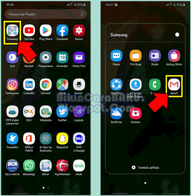 contoh cara membuat email lewat hp samsung