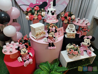 Decoração festa infantil Minnie Rosa Porto Alegre