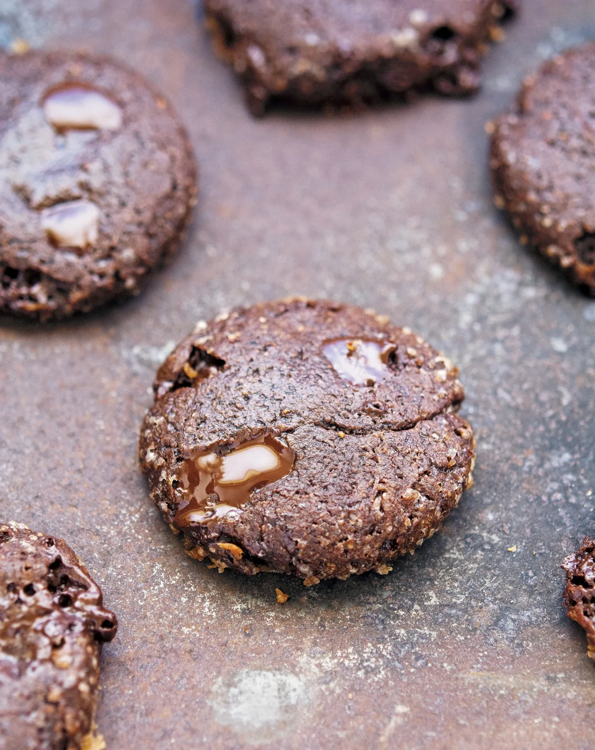 Flourless Double Chocolate Hazelnut Cookies