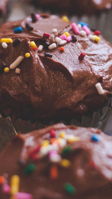 Cupcake, Confeitos Coloridos, Bolinhos, Chocolate