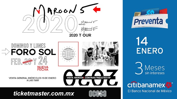 Checa la nueva fecha que Maroon 5 abrió tras agotar su primera presentación en el Foro Sol.