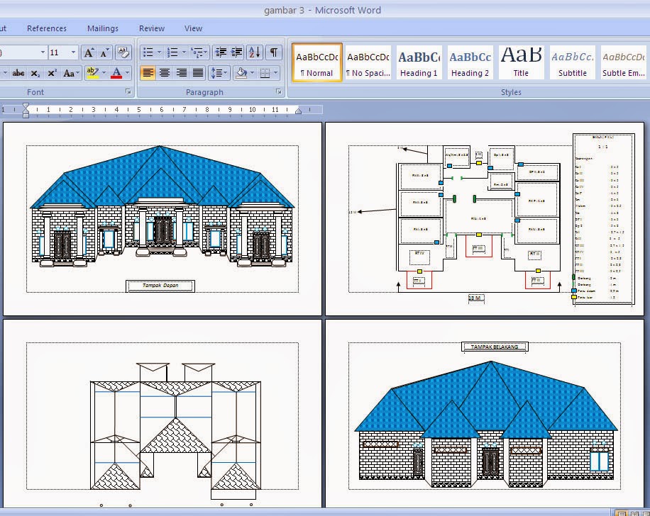 Cara Menggambar Desain Rumah Lewat Microsoft Office Word