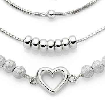 Goldmark: Sterling silver anklets from 14.95 each