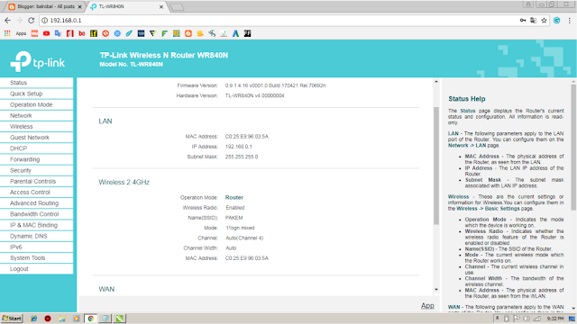 * Cara Menyembunyikan Wifi/SSID TP Link WR840N *.