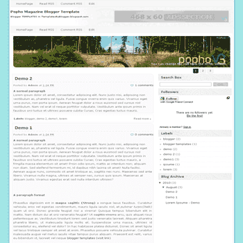 Popho Magazine free blogger template converted from wordpress theme to blogger template with slideshow blogger template