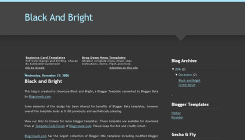 black and bright