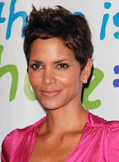 Halle Berry messy pixie haircut at the 2011 Jenesse Silver Rose Auction