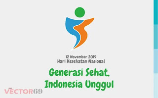 Logo Hari Kesehatan Nasional (HKN) 12 November 2019: Generasi Sehat, Indonesia Unggul - Download Vector File SVG (Scalable Vector Graphics)