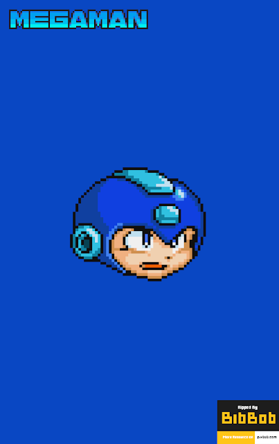 Mega Man Head  (49 x 41 px) - Pixel Wallpaper