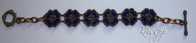 PULSERA FLORES AZULES