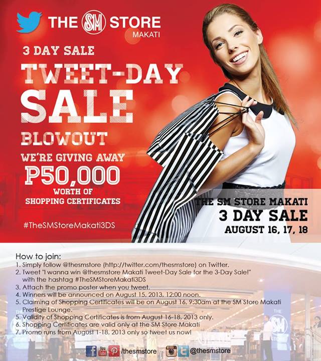 The SM Store Makati "TWEET-DAY SALE" Blowout!