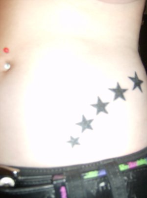 3 star tattoos. Art Lower Front Star Tattoo
