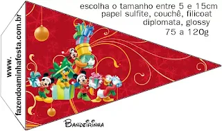 Navidad de Mickey y sus Amigos: Imprimibles para Fiesta para Imprimir Gratis. 