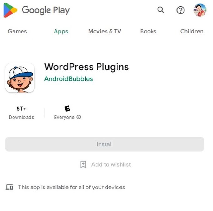 WordPress Plugins Android App by AndroidBubbles