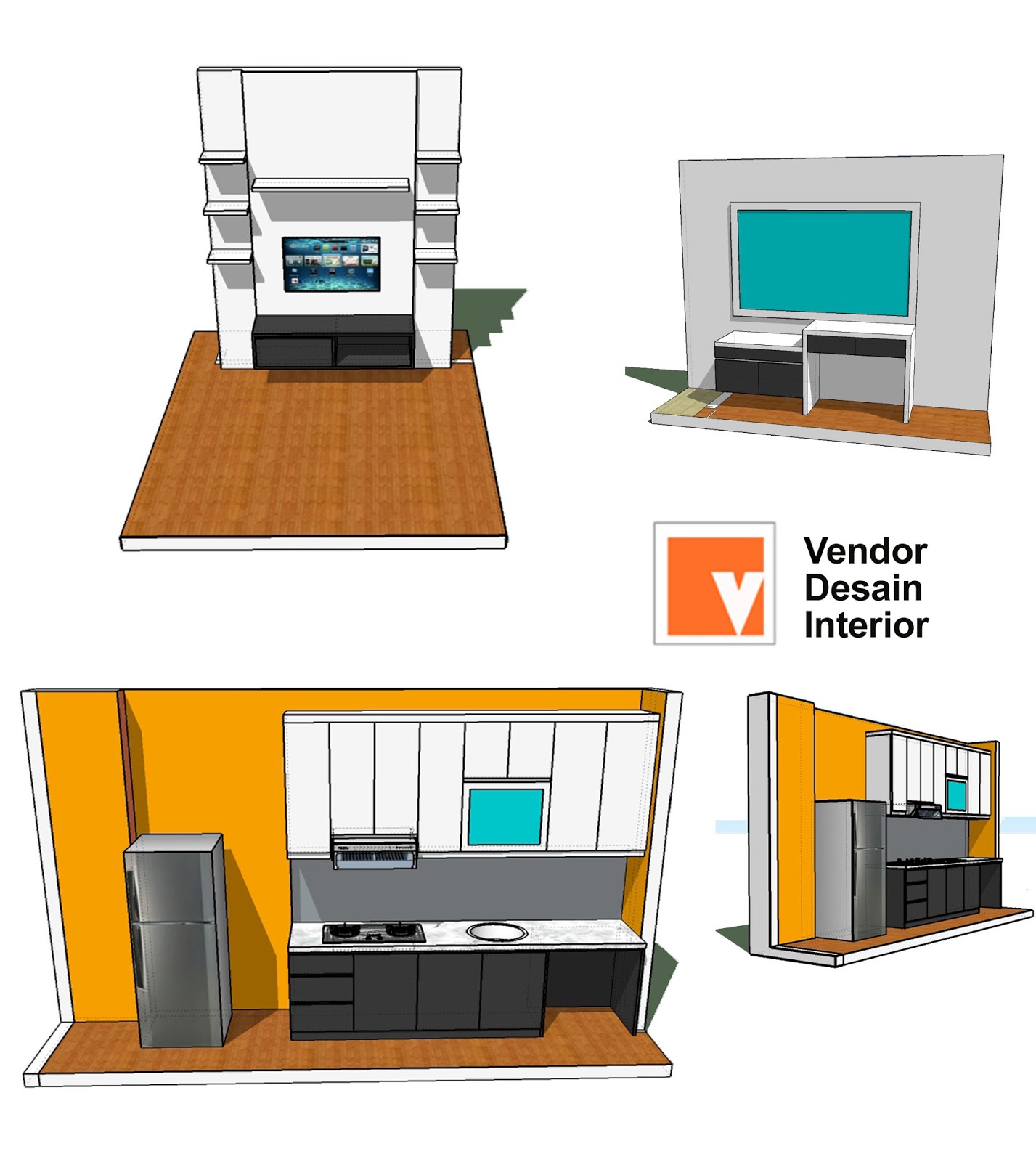 Membuat Desain Interior Dalam Bentuk Google SketchUp Dulu Lebih