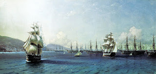 I. Aivazovsky "The Black Sea Fleet in Feodosia"