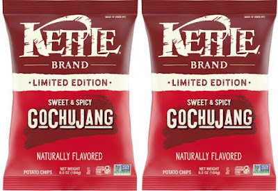 Bags of Kettle Brand Gochujang Flavored Potato Chips.