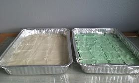 Fudge Mint Brownies and Cherry Almond Sheet Cake