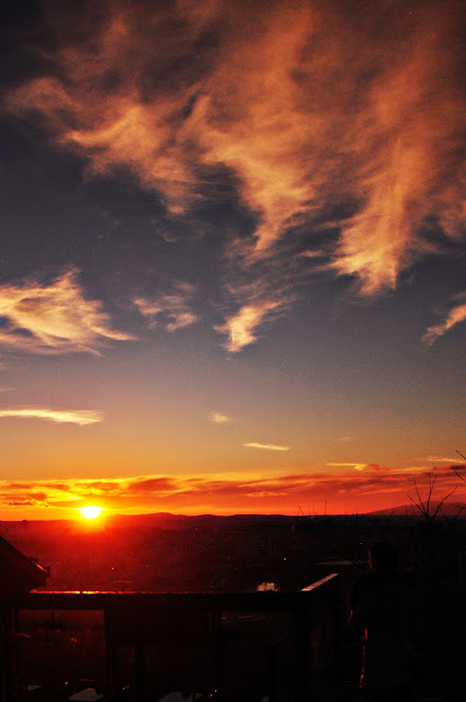 Sunset in Ankara seen from the citadel, Turkey