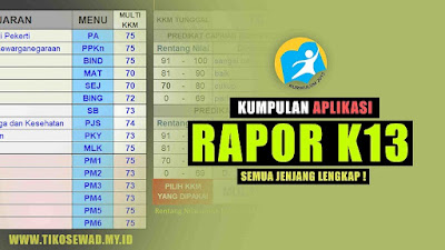 Kumpulan Aplikasi Rapor K13 Semua Jenjang Lengkap !