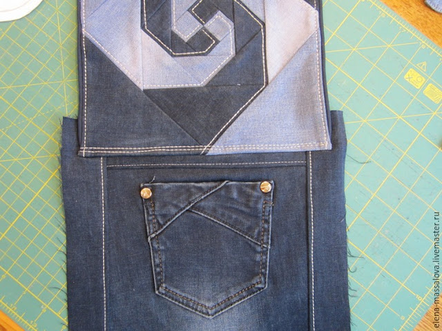 Bag of Old Jeans. Photo Sewing Tutorial.