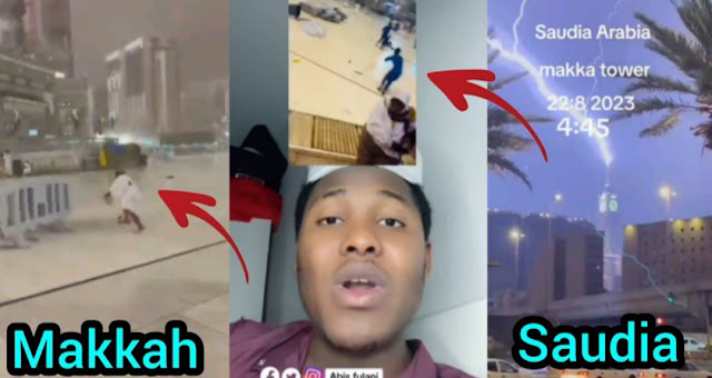 Innalillahi kalli bidiyon yadda akayi wata iska a makka da take daukar mutane da tsawa wacce baa ta