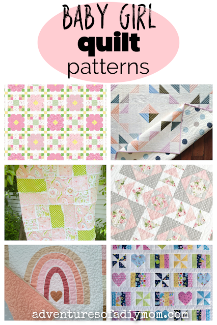 collage of baby girl quilts